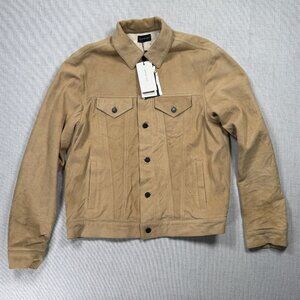 NWT John Elliott Jacket Thumper Type III Suede Camel Lambskin Lined Size 4/XL